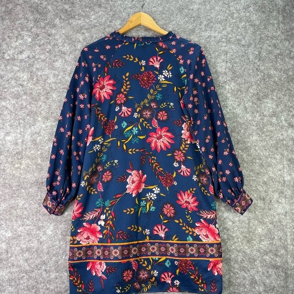 Ann Taylor LOFT Women’s Dress Size Small Wildflower Satin Shift Dress Colorful - Picture 9 of 12